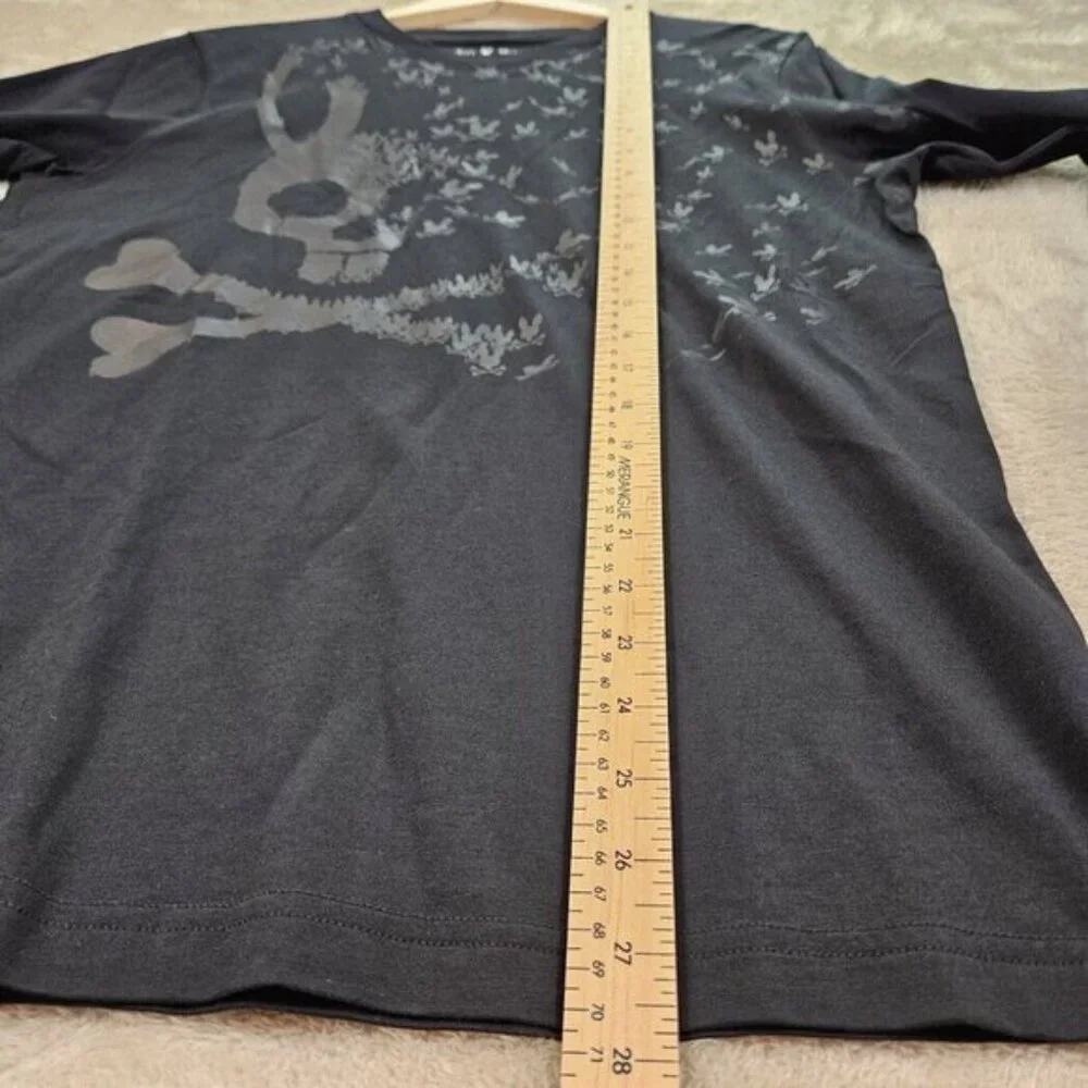 Psycho Bunny Shirt 100% Pima Cotton Long Sleeve Big Logo Graphic Print Mens Sz 4 - Picture 4 of 10
